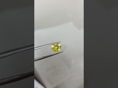1.67CT Amarillo intenso de lujo VS1 EX VG CVD Laboratorio crecido Diamante Corte de Corazón Certificado IGI
