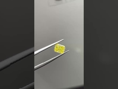 1.24ct Diamante de laboratorio radiante cortado CVD de lujo amarillo intenso VVS2 EX VG N IGI