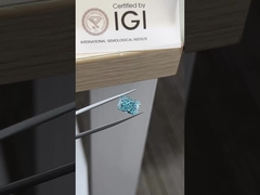 3.55ct Diamante radiante de laboratorio cortado HPHT azul vivo VS2 2EX N IGI