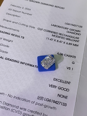 comprar 6.06ct Fabuloso Intenso Azul de Laboratorio Diamantes Crecidos Radiante Corte Brillante online manufacture