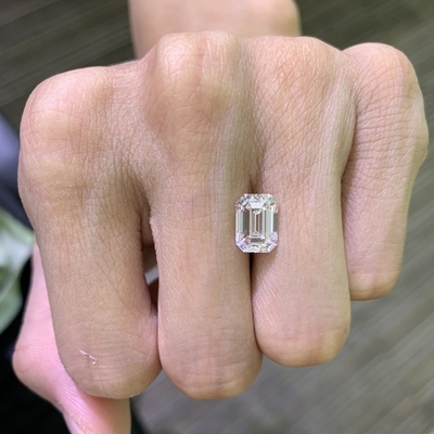 comprar 3.52CT Esmeralda Diamante de corte de laboratorio cultivado VVS2 Claridad E Color online manufacture