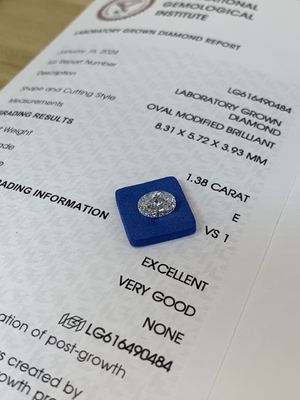 comprar 1.38ct Corte ovalado de laboratorio Diamante cultivado CVD E VS1 EX VG N Certificado IGI online manufacture