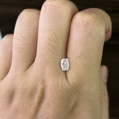comprar 0.7CT de laboratorio de cultivo de almohadón alargado cortado diamante VS1 claridad E color online manufacture