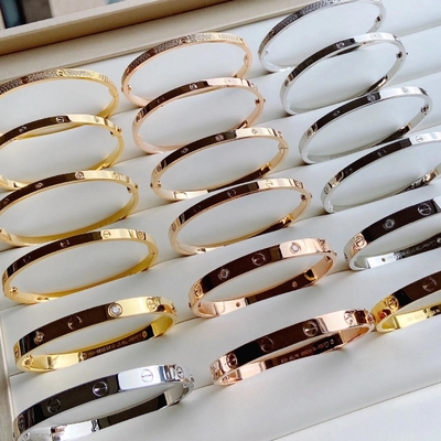 comprar Love Diamond Bracelet Set 18k Oro Sólido Brazalete Diamante natural Au750 Joyería online manufacture