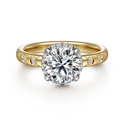 comprar 18K 14K 10K oro sólido anillos de compromiso de diamantes creados en laboratorio online manufacture