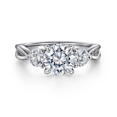 comprar Anillos de compromiso de diamantes de forma redonda de piedra preciosa con certificación IGI online manufacture
