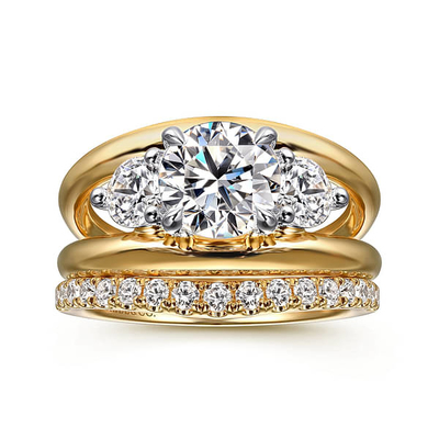 comprar 14K Platino VVS Claridad HPHT Corte redondo de laboratorio Diamante maduro Anillo de boda DEFGH online manufacture