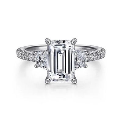 comprar Anillo de boda de diamante de laboratorio VVS Claridad HPHT Esmeralda de corte de laboratorio Anillo de diamante de laboratorio online manufacture