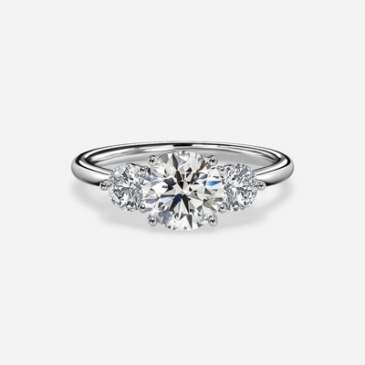 comprar VVS Claridad HPHT Corte redondo Anillo de diamantes de laboratorio de 2 quilates Anillos de boda de diamantes personalizados online manufacture