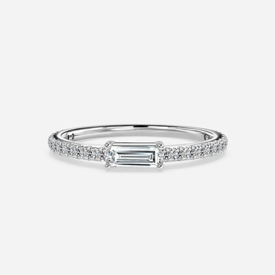 comprar Banda de boda de diamantes de laboratorio redonda VVS Claridad HPHT Esmeralda cortada en el ajuste de las puntas online manufacture