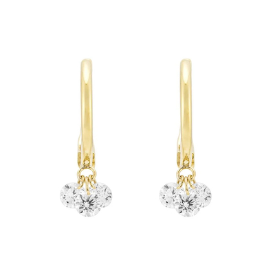 comprar 0.4 quilates VVS HPHT Corte redondo Laboratorio creado diamantes aros de los aretes en la configuración de la punta online manufacture