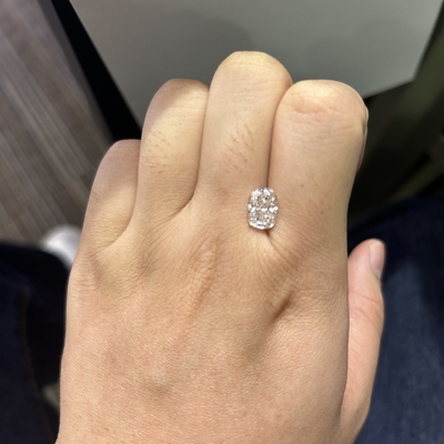 2.28CT Cushion alargado cortado en laboratorio Diamante cultivado VS1 Claridad F Color