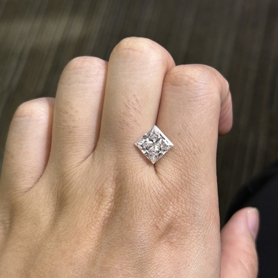 3.31 Carat E VS2 EX VG CVD Laboratorio Diamante corte de princesa para joyería de bricolaje