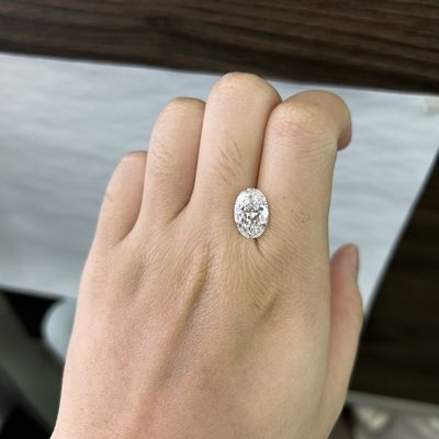 4.07 Carat VS2 E CVD Laboratorio creado Diamantes corte oval OEM ODM