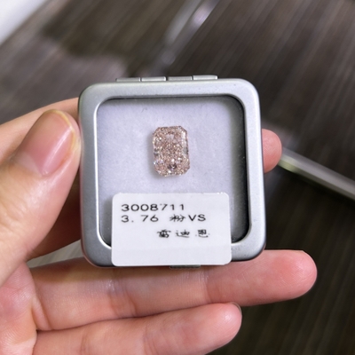 CVD 3.76ct Diamante rosa sintético creado en laboratorio Diamante de corte radiante