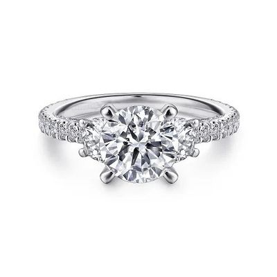 18K 14K 10K Oro sólido Joyería personalizada 2 quilates Def Vvs Claridad Cvd Corte oval Laboratorio crecido Diamante 3 fábrica de anillos de piedra