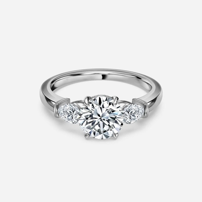 Anillo de diamantes de laboratorio de 2 quilates de madurez Anillo de diamantes de laboratorio de madurez Banda de bodas Mujeres
