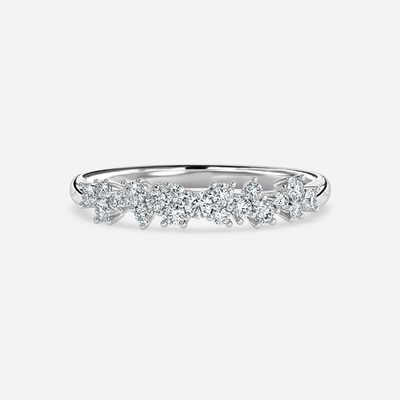 Anillo de boda de diamantes de corte redondo de 1 quilate creado en laboratorio