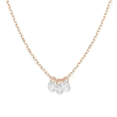 DEFGH 18K 14K 10K Oro sólido Claridad CVD Corte redondo de bisel Collar de diamante cultivado en laboratorio